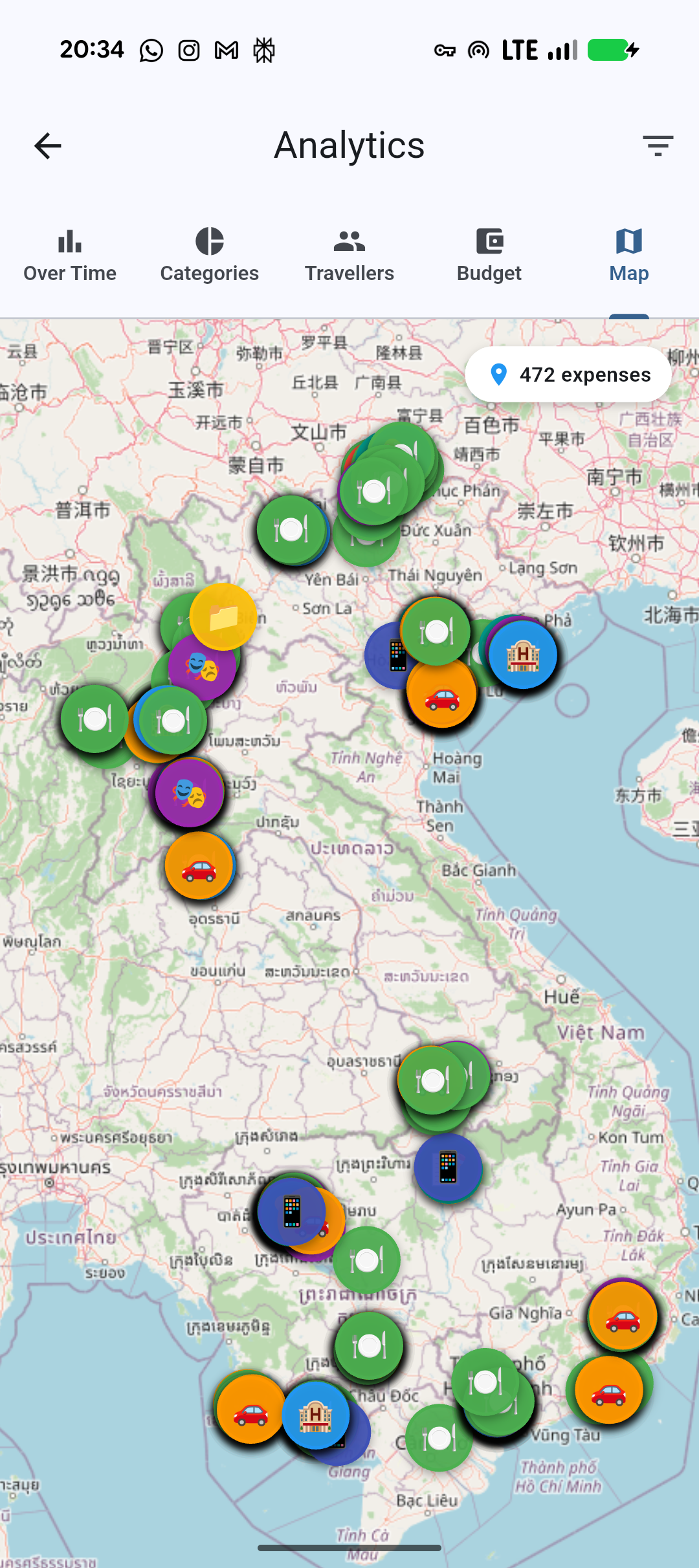 Geographic Expense Map